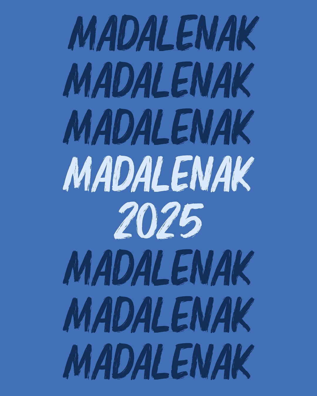 Versión actualizada del tríptico Madalenak 2025